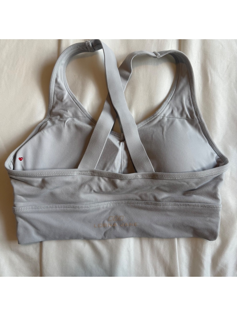 Lorna Jane Gray Sports Bra w/ Studded Detail estimated size small - Picture 4 of 5